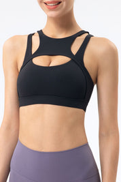 Ribbed Racerback Sports Bra High Support by bornfocus