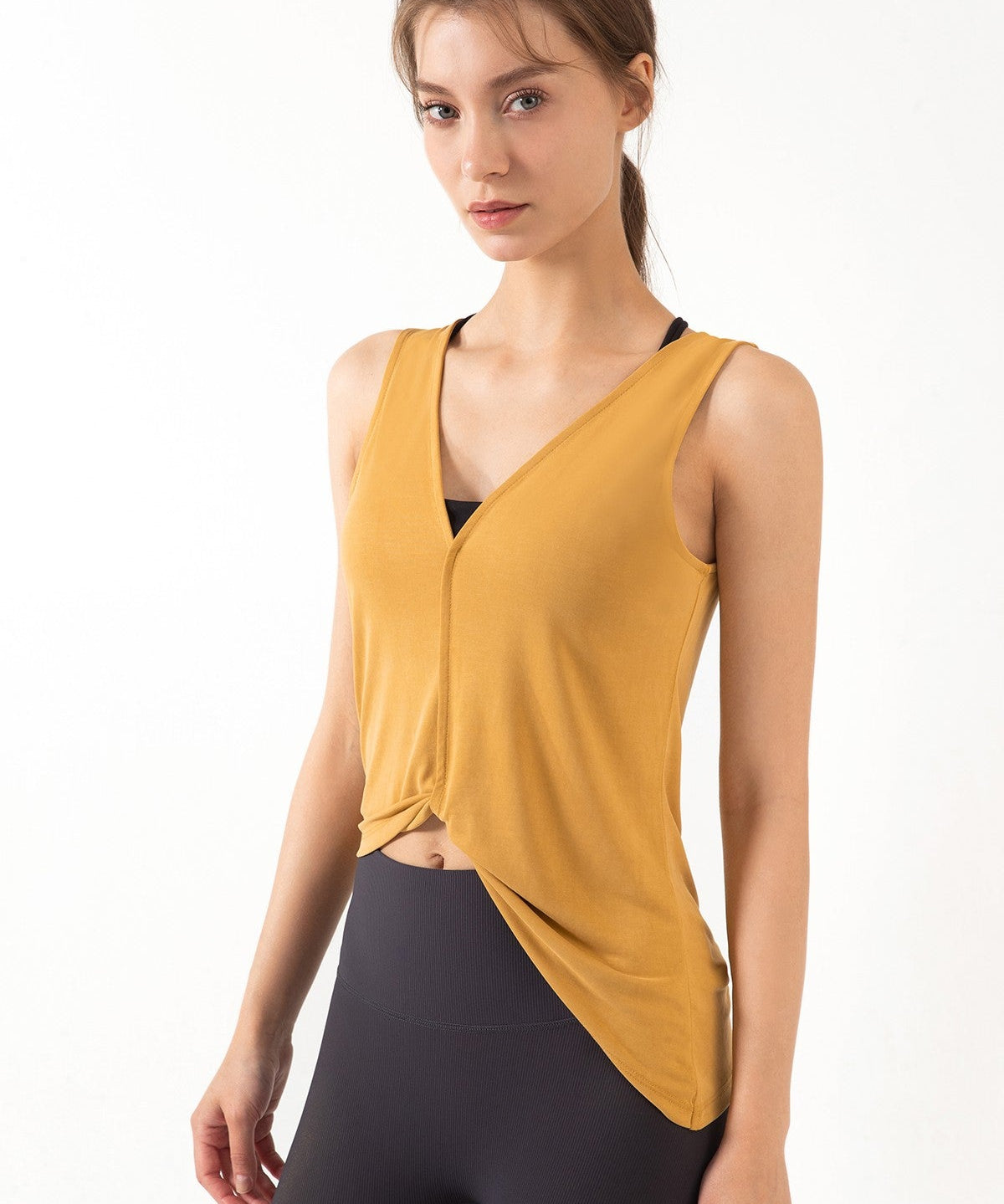 Reversible Wear Asymmetrical Hem Tank Tops by bornfocus