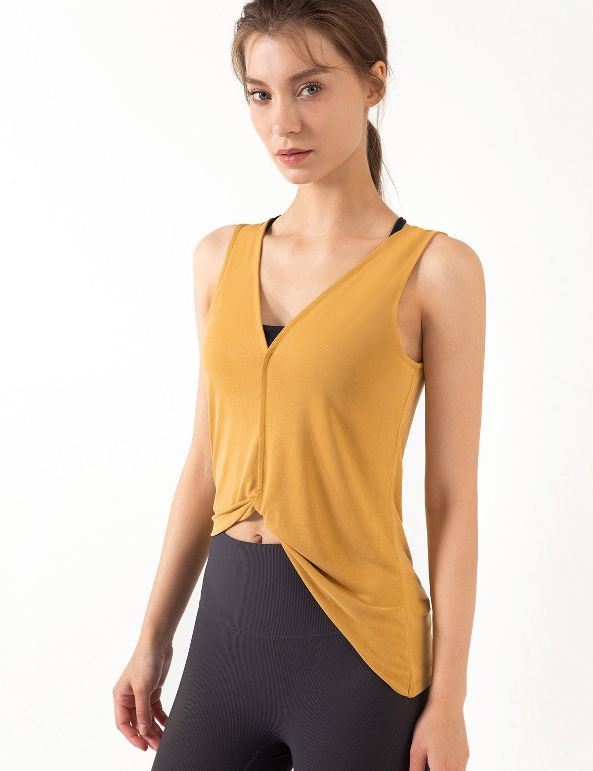 Reversible Wear Asymmetrical Hem Tank Tops by bornfocus