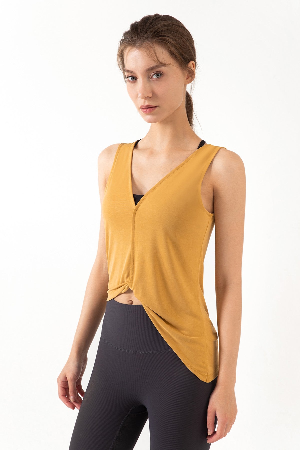 Reversible Wear Asymmetrical Hem Tank Tops by bornfocus