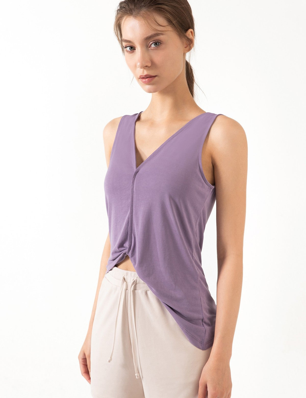 Reversible Wear Asymmetrical Hem Tank Tops by bornfocus