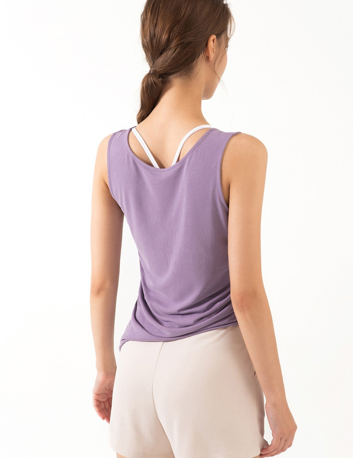 Reversible Wear Asymmetrical Hem Tank Tops by bornfocus