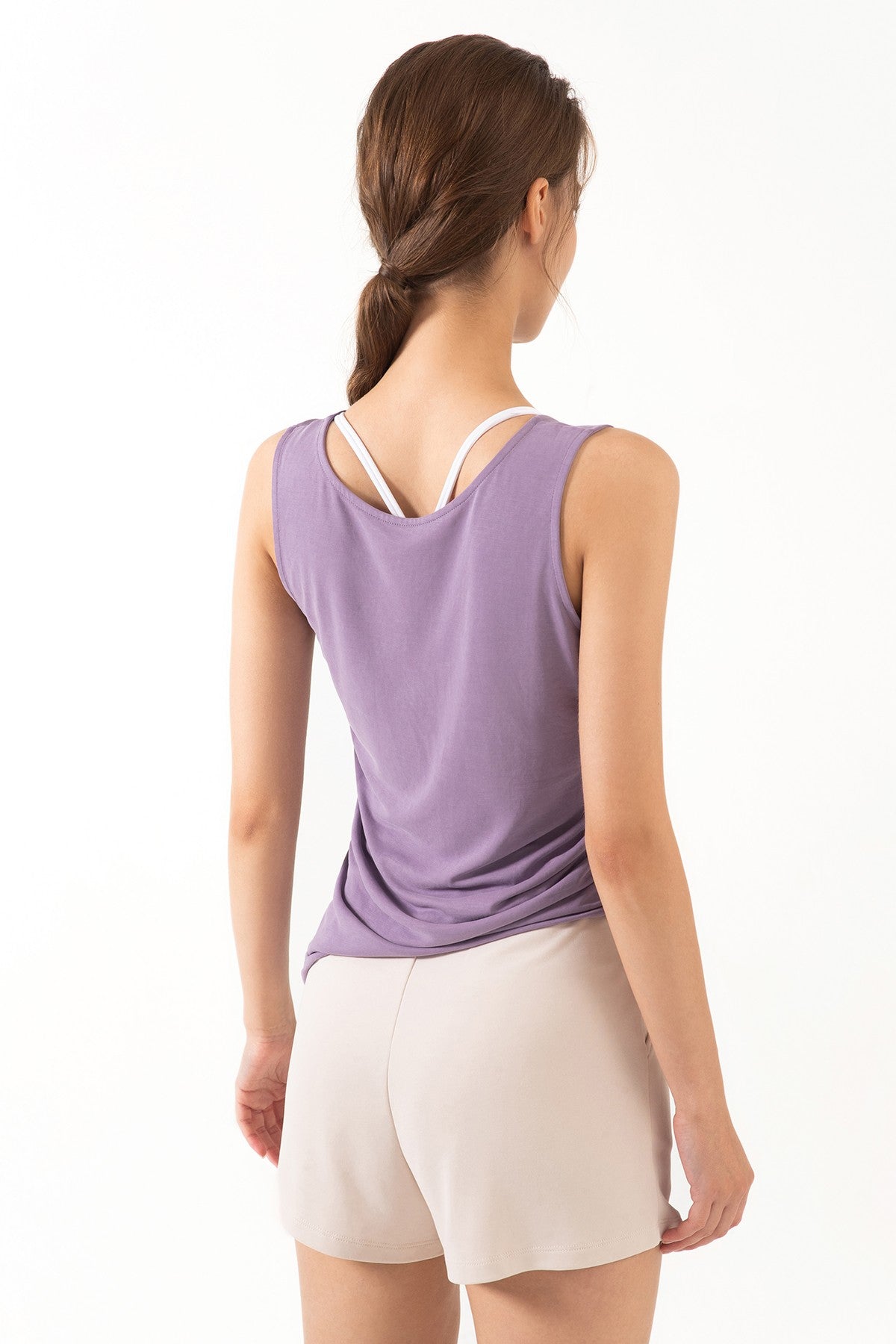 Reversible Wear Asymmetrical Hem Tank Tops by bornfocus