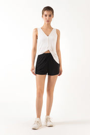 Reversible Wear Asymmetrical Hem Tank Tops by bornfocus