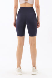 High-Rise No Seam Front Biker Shorts by bornfocus