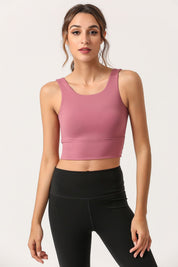 Criss Cross Straps Tank Tops Built-in Bra by bornfocus