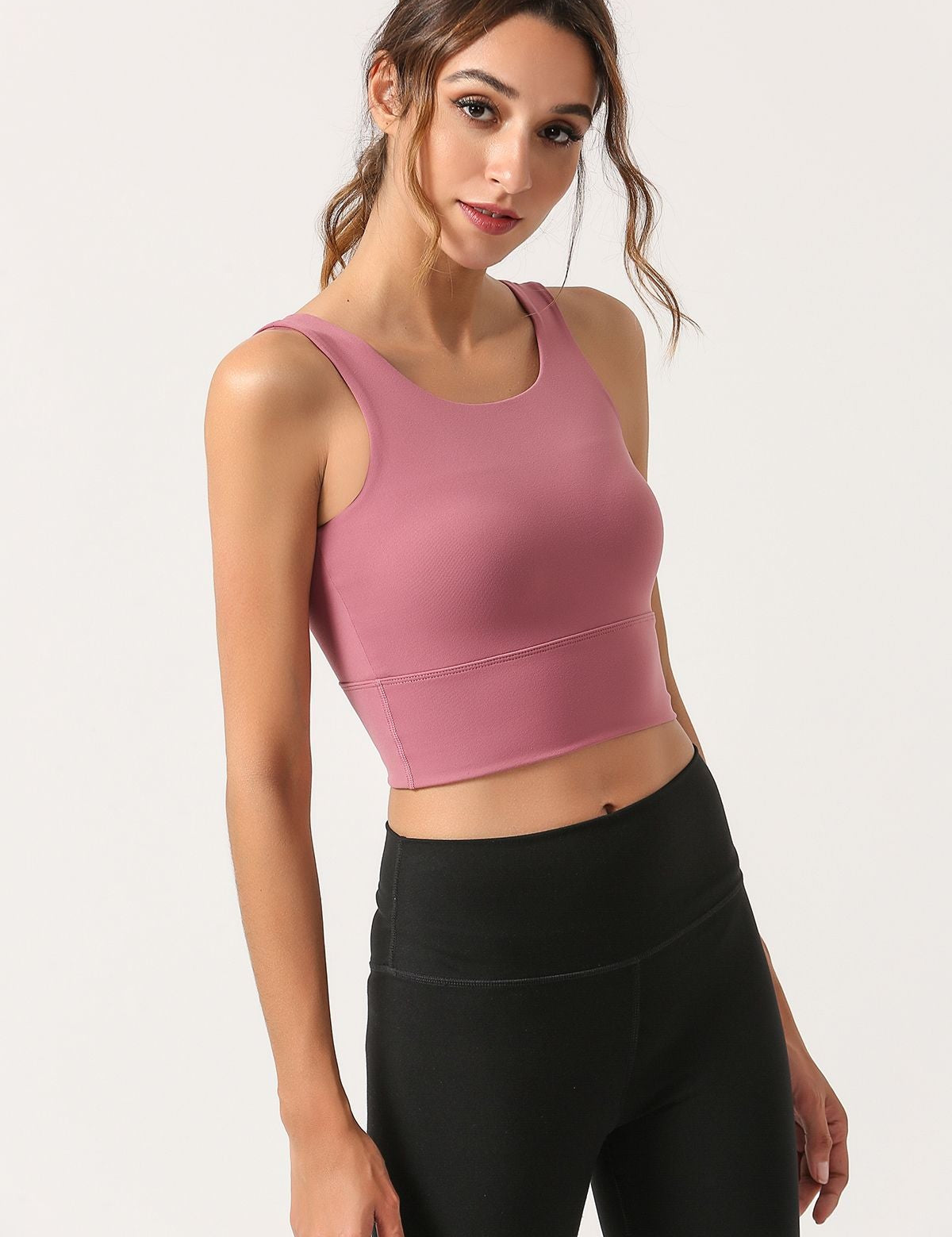 Criss Cross Straps Tank Tops Built-in Bra by bornfocus