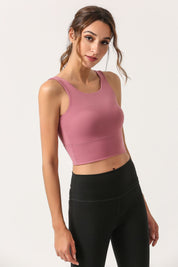 Criss Cross Straps Tank Tops Built-in Bra by bornfocus