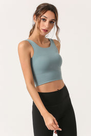 Criss Cross Straps Tank Tops Built-in Bra by bornfocus