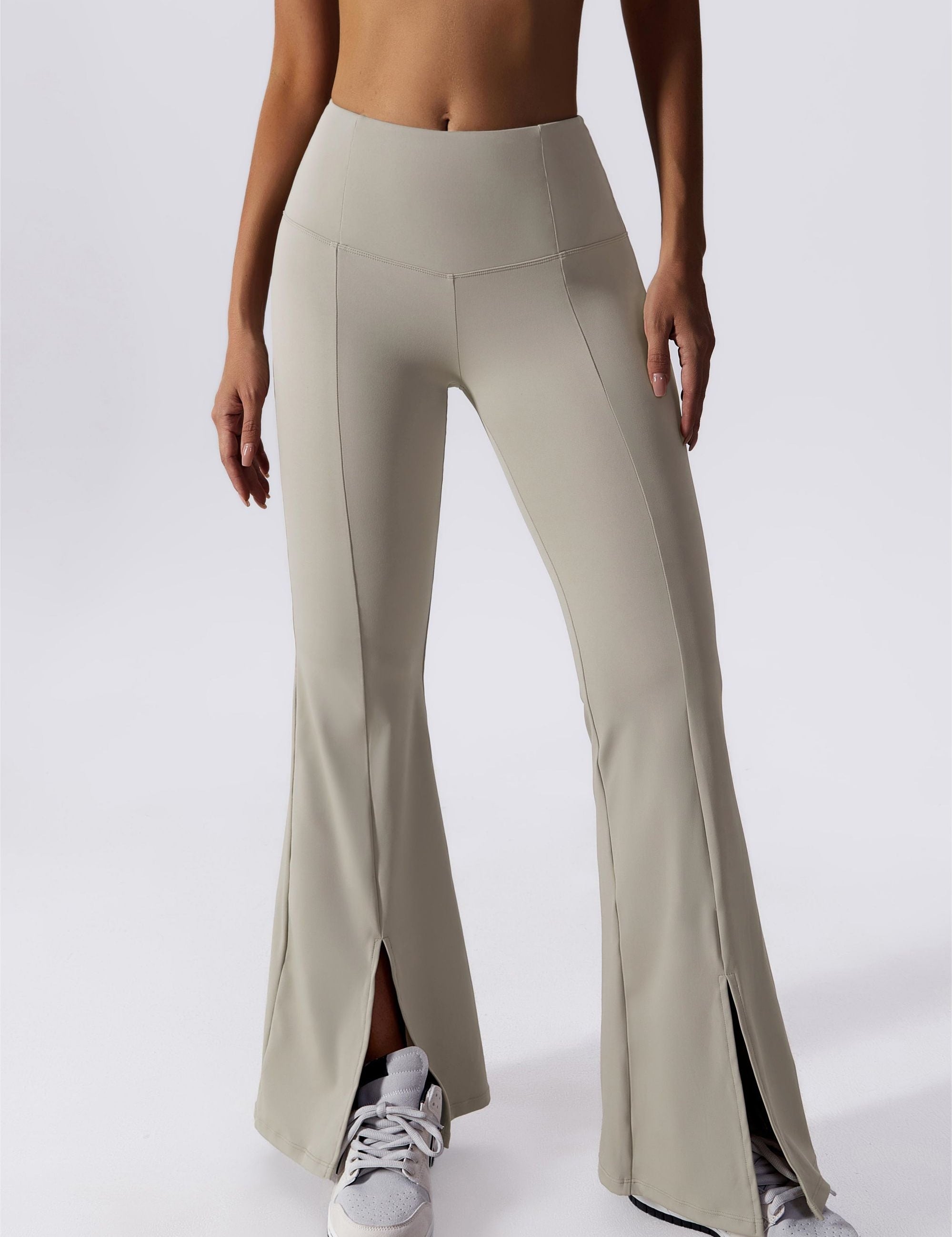 Split-Hem Flared Pants by bornfocus