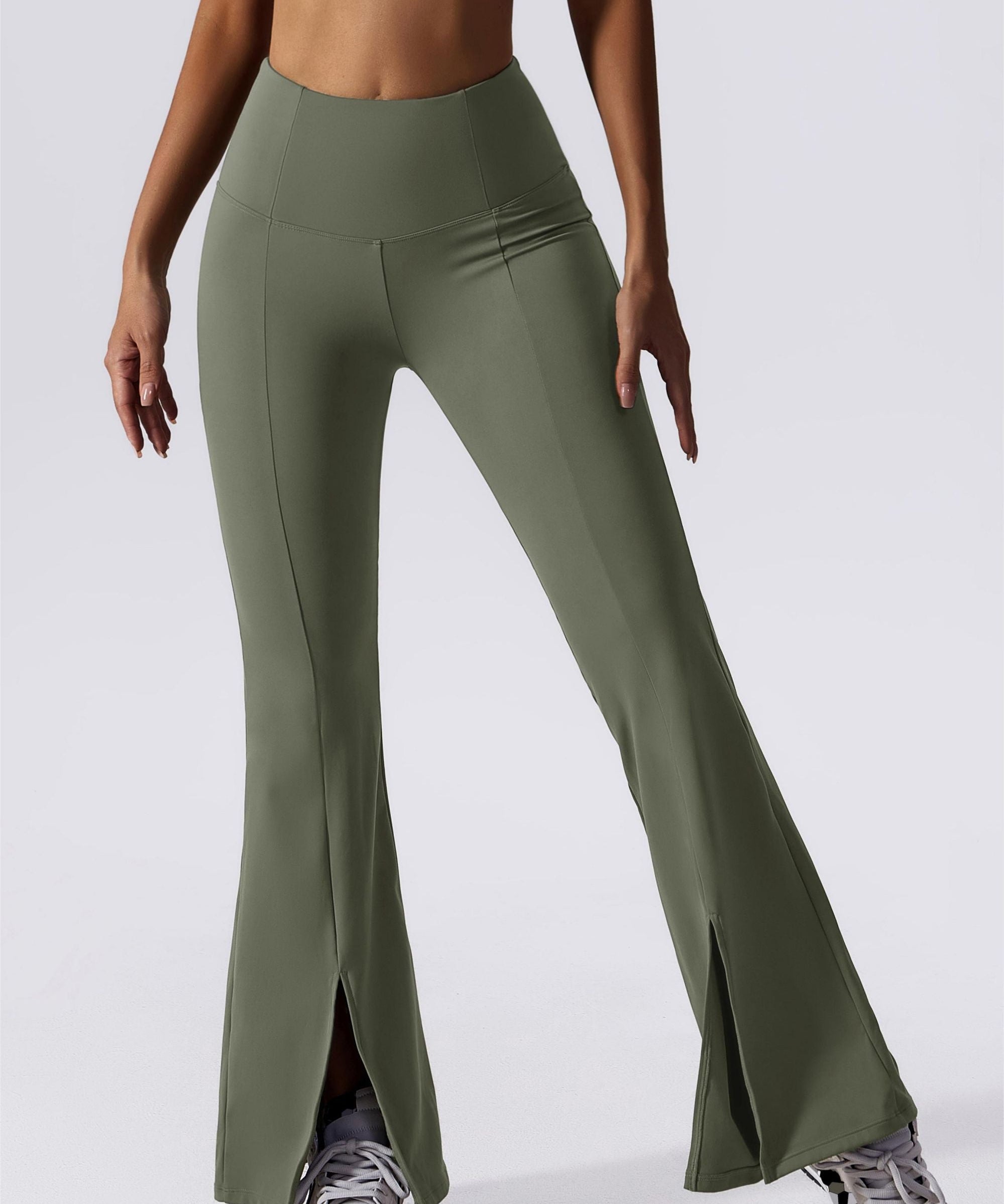 Split-Hem Flared Pants by bornfocus