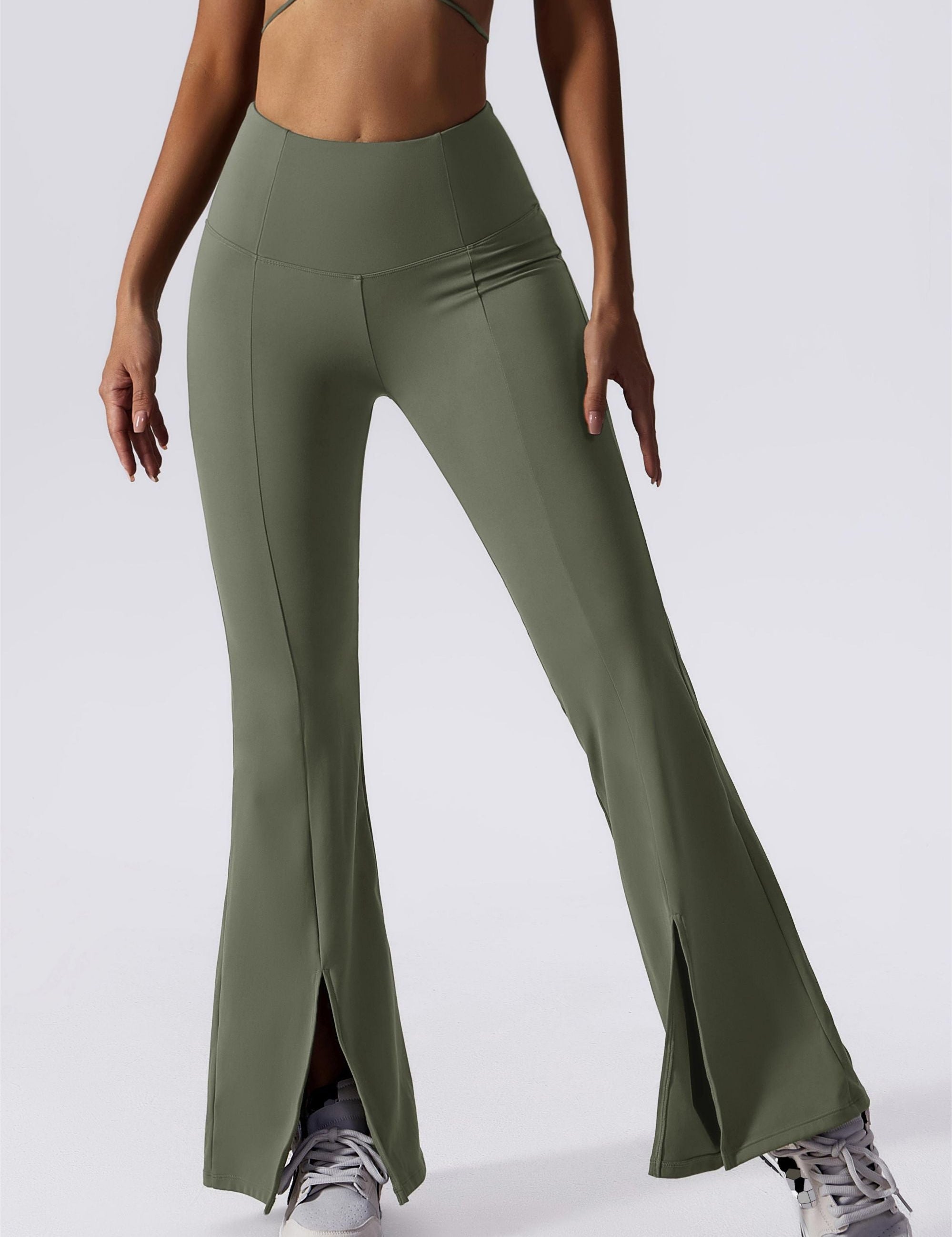 Split-Hem Flared Pants by bornfocus