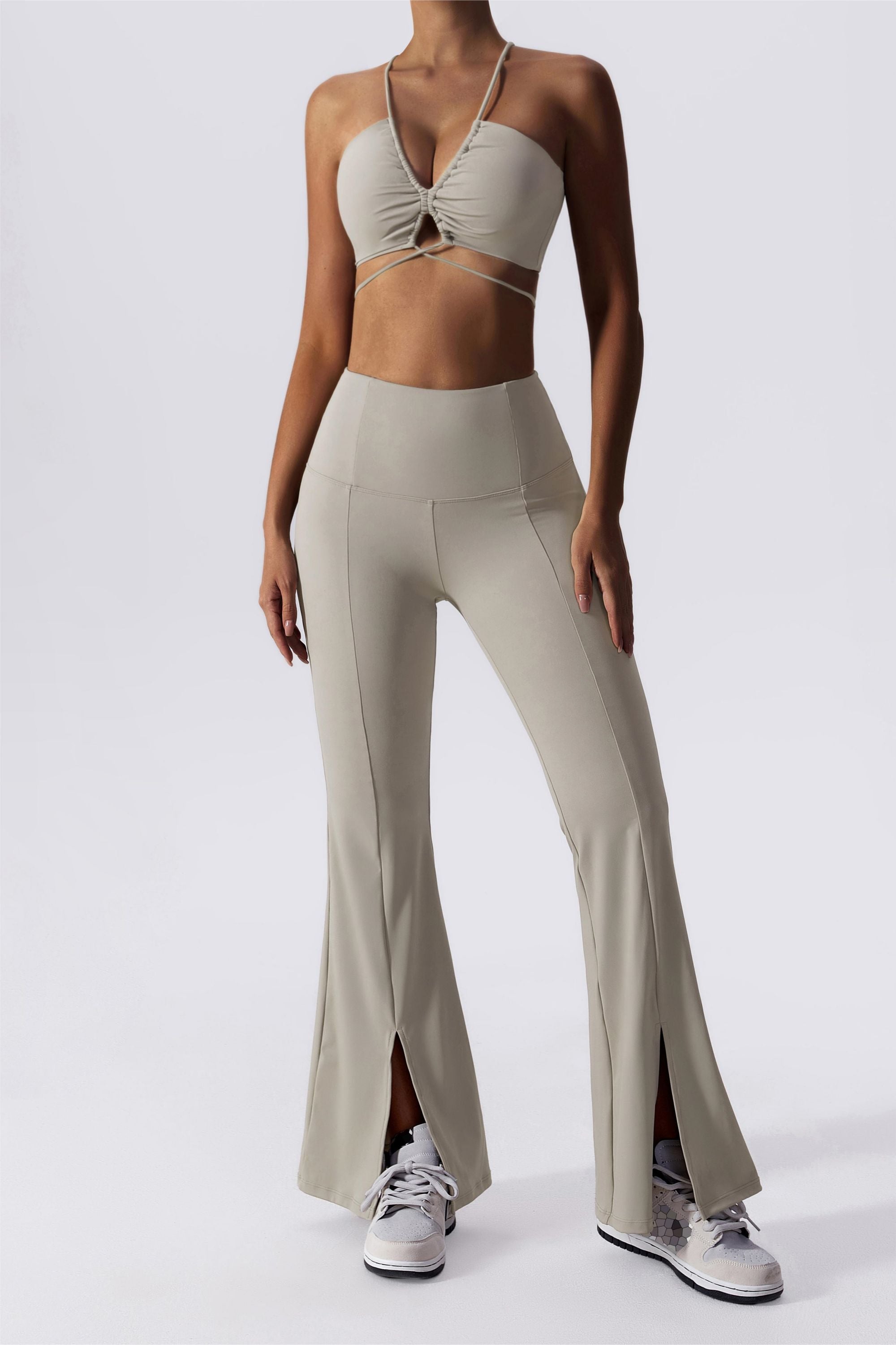 Split-Hem Flared Pants by bornfocus