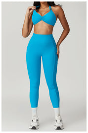 V Back Scrunch Leggings With Pocket