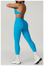V Back Scrunch Leggings With Pocket