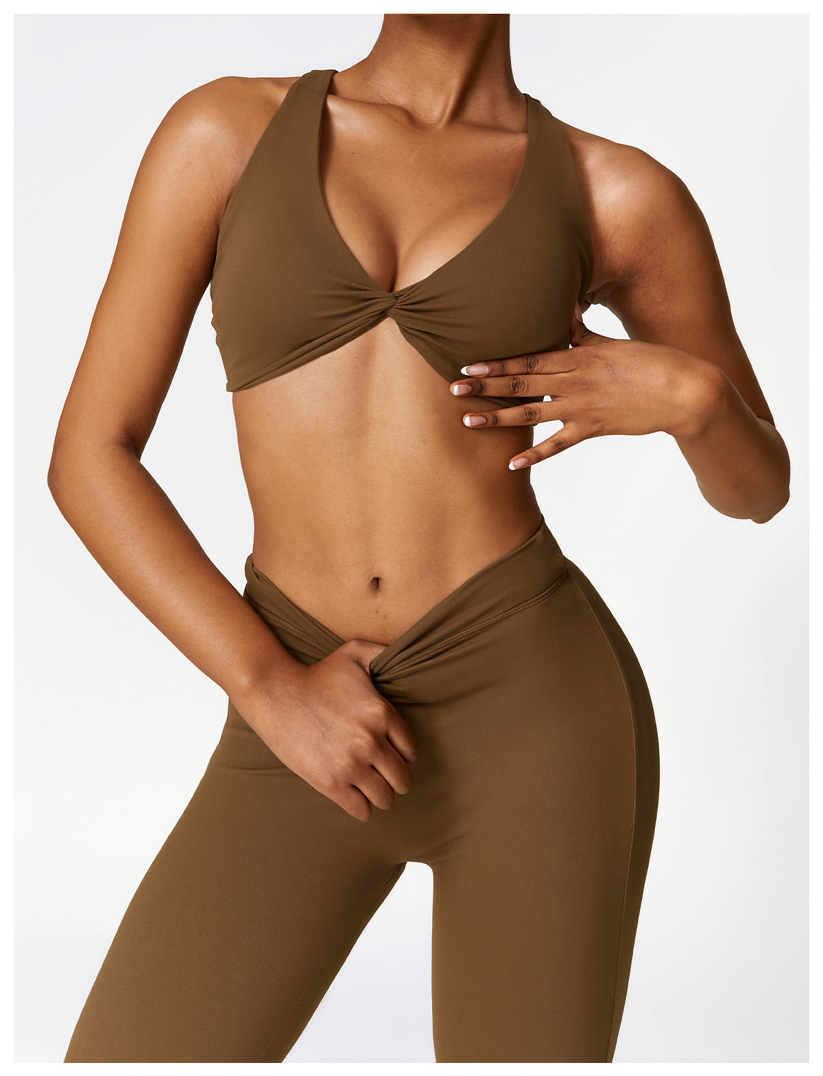 V Back Flare Leggings High Waist