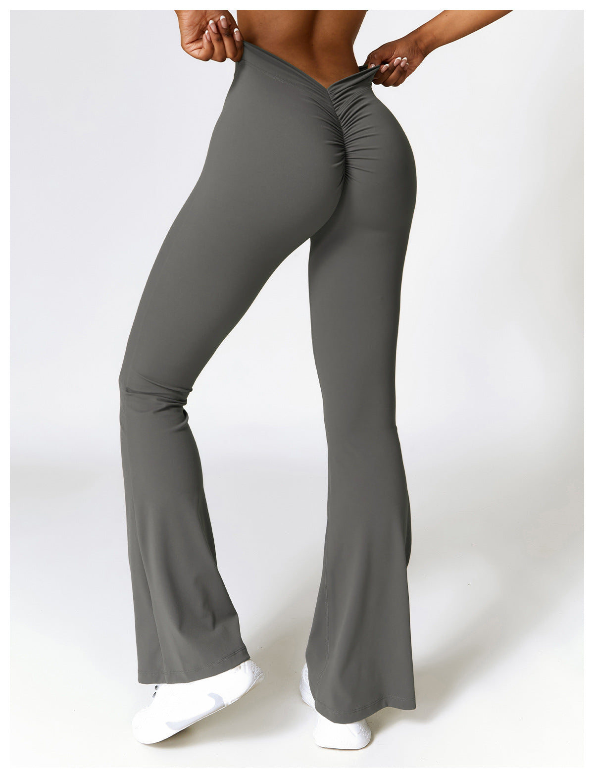 V Back Flare Leggings High Waist