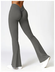 V Back Flare Leggings High Waist