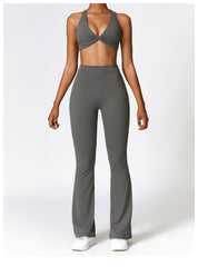 V Back Flare Leggings High Waist