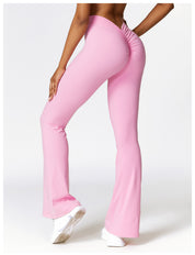 V Back Flare Leggings High Waist