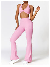 V Back Flare Leggings High Waist