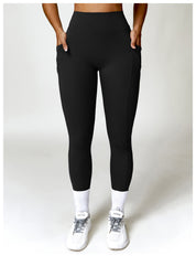 V Back Scrunch Leggings With Pocket