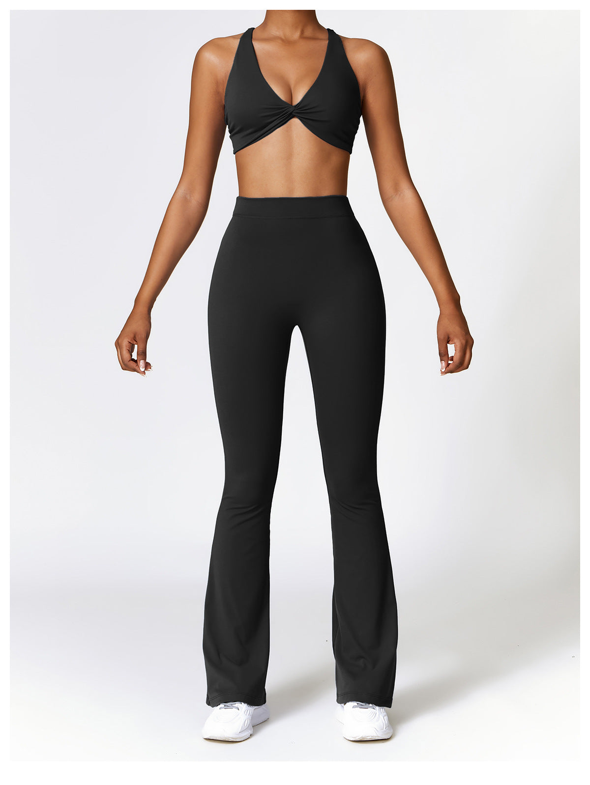 V Back Flare Leggings High Waist