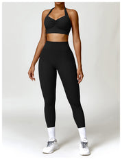 V Back Scrunch Leggings With Pocket