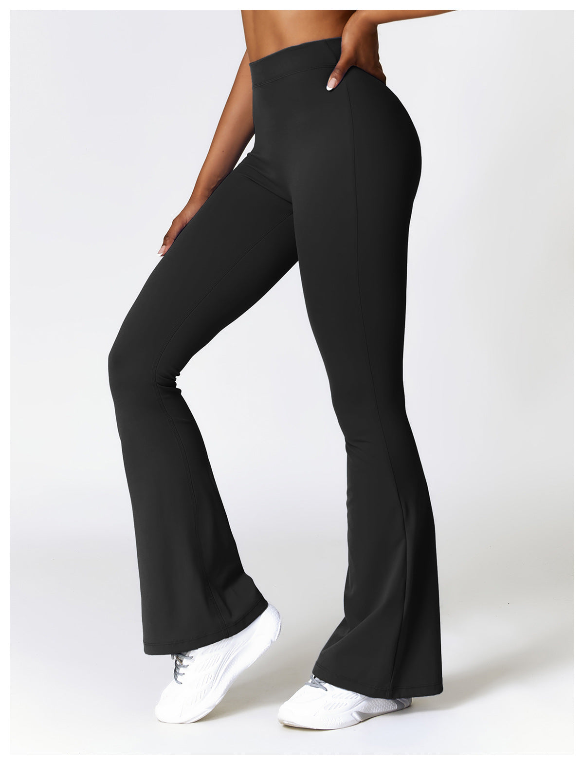 V Back Flare Leggings High Waist