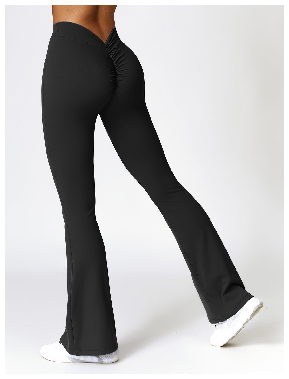 V Back Flare Leggings High Waist
