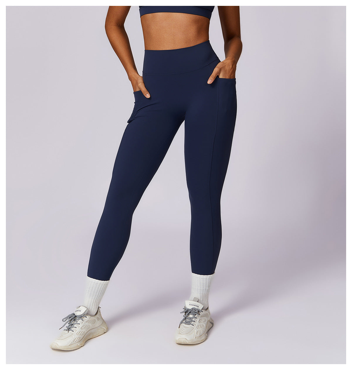 V Back Scrunch Leggings With Pocket