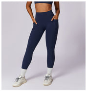 V Back Scrunch Leggings With Pocket