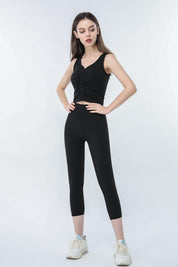 High-Rise Capri Leggings by bornfocus