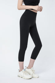 High-Rise Capri Leggings by bornfocus