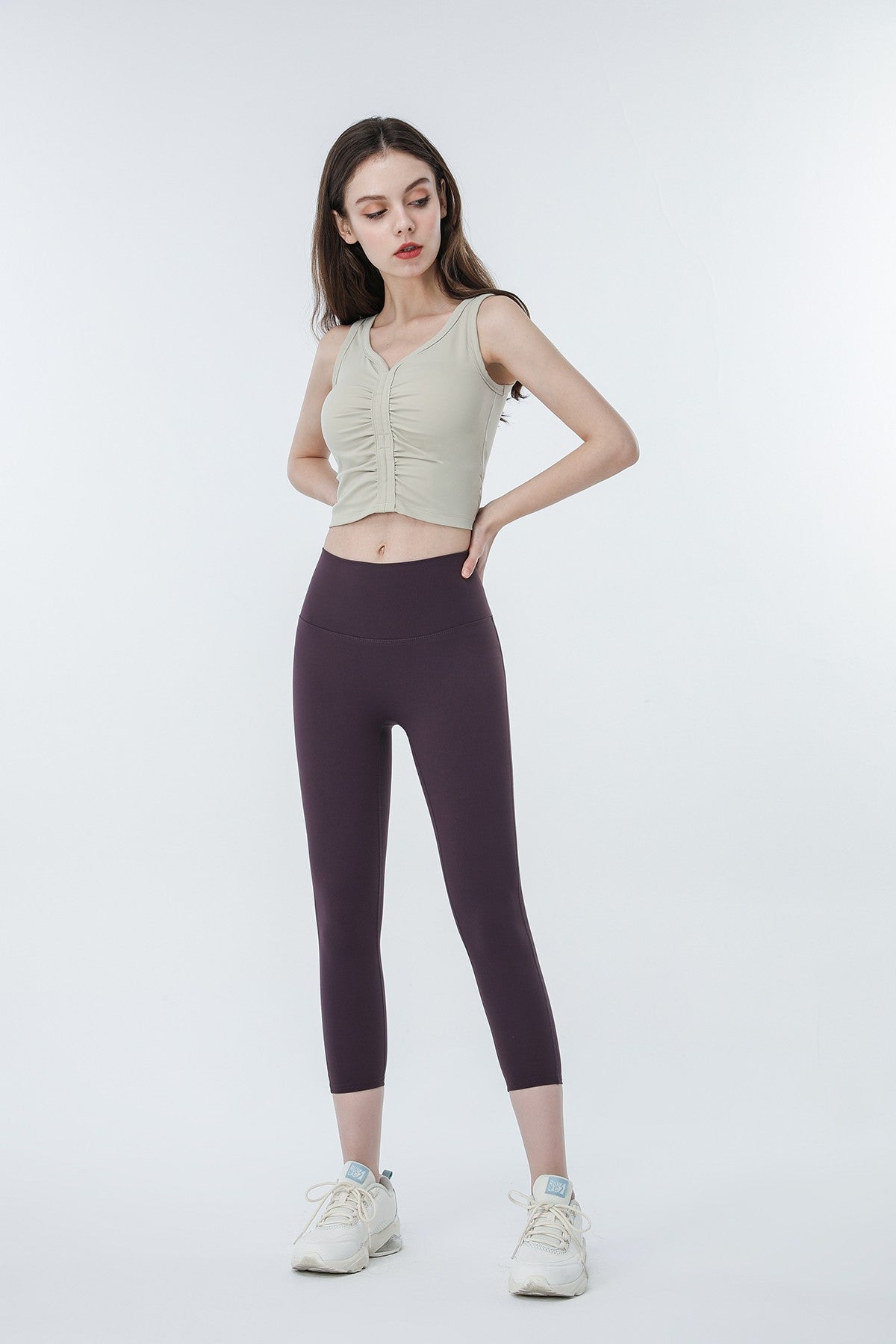 High-Rise Capri Leggings by bornfocus