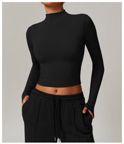 Long-Sleeve Active Crop Top