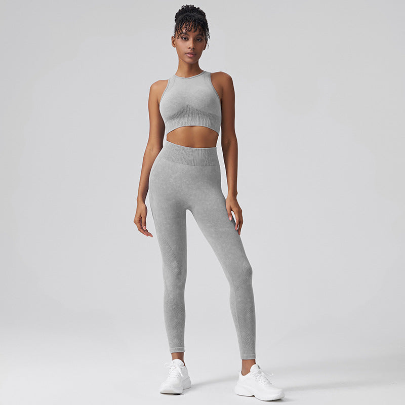 Ensemble de vêtements de sport taille haute très extensible