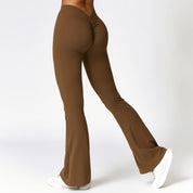 V Back Flare Leggings High Waist
