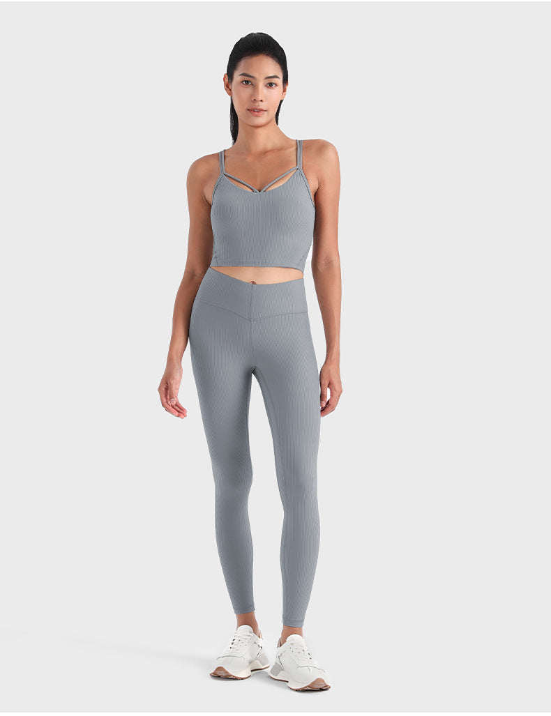 Vertical Ribbed 2.0 Yoga Leggings by bornfocus