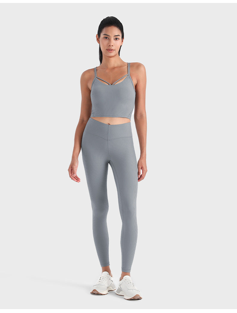 Vertical Ribbed 2.0 Yoga Leggings by bornfocus