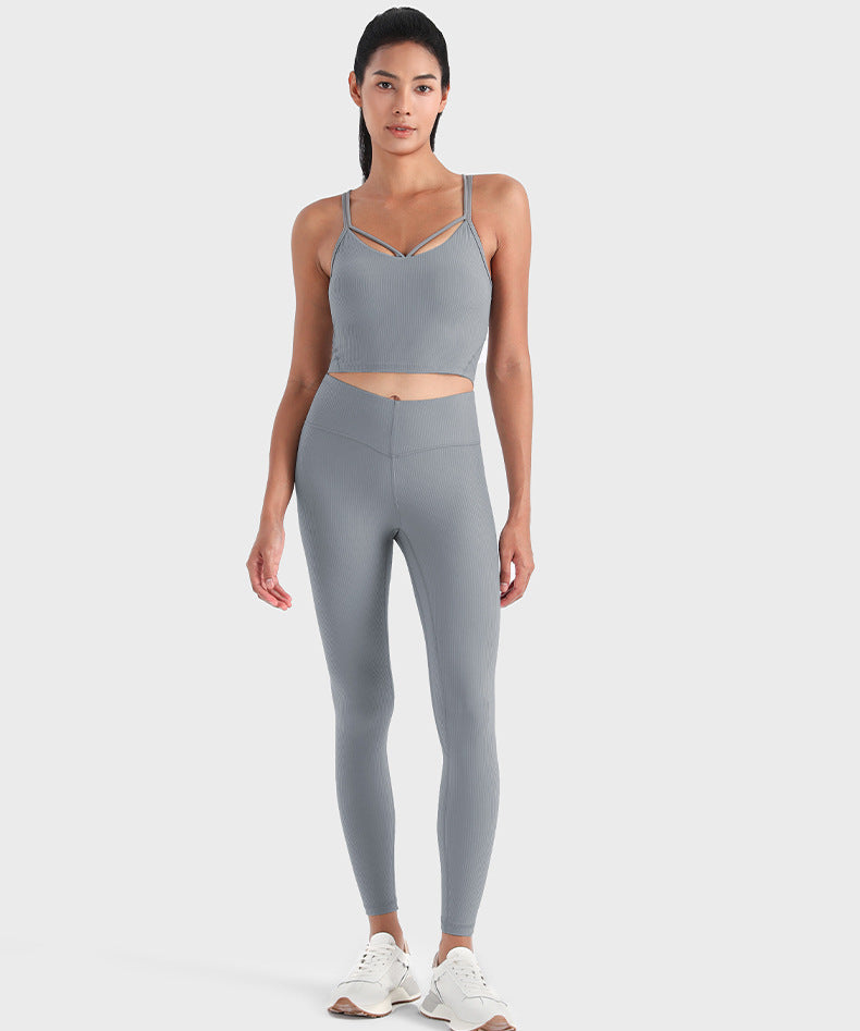 Vertical Ribbed 2.0 Yoga Leggings by bornfocus