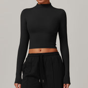 Long-Sleeve Active Crop Top