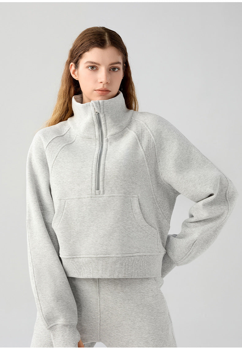 Fleece Thick Sports Sweatshirt by bornfocus