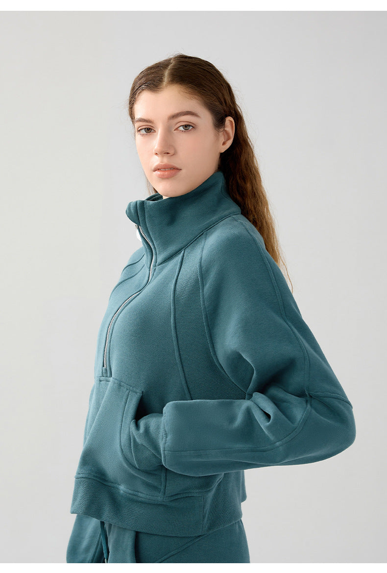 Fleece Thick Sports Sweatshirt by bornfocus