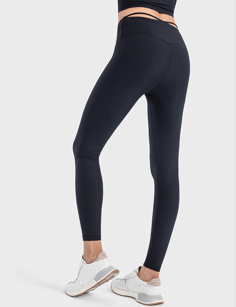 Vertical Ribbed 2.0 Yoga Leggings by bornfocus