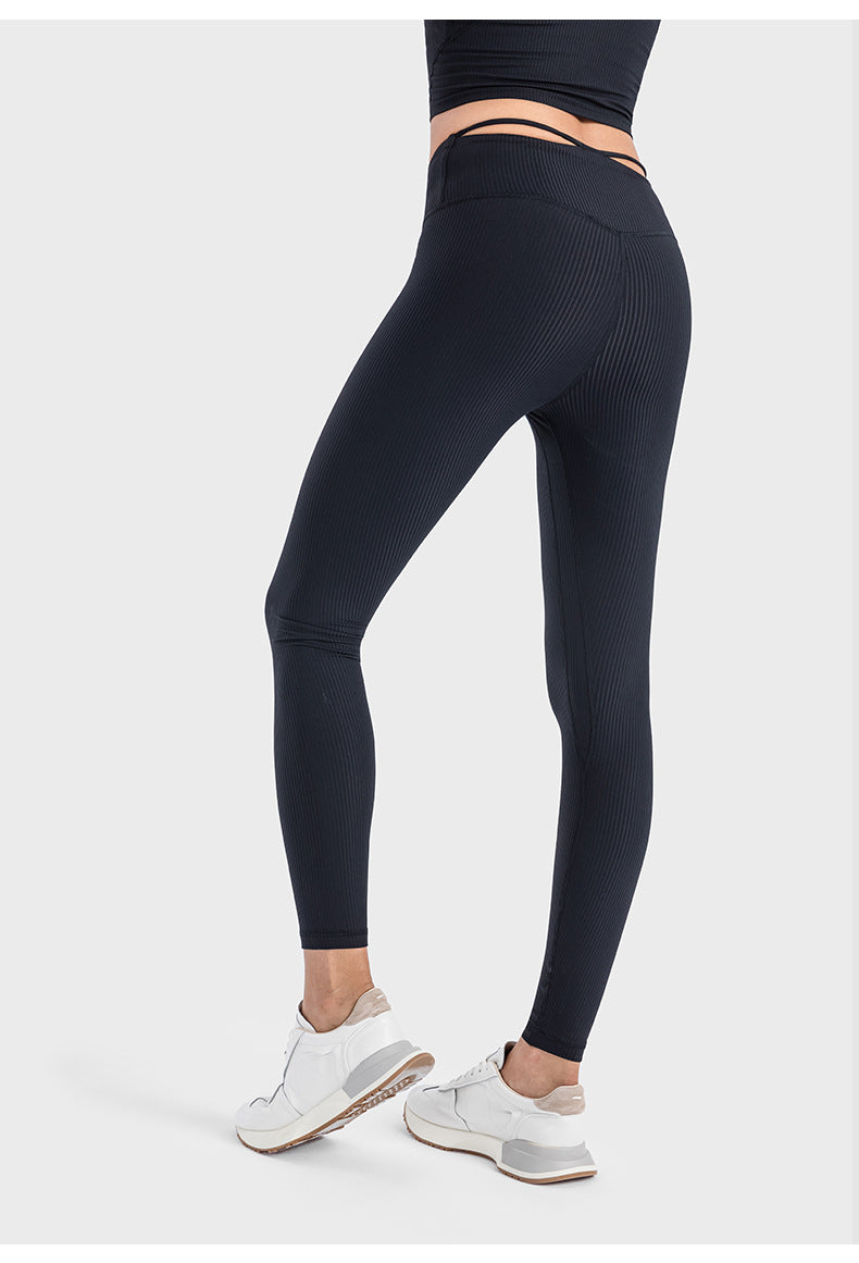 Vertical Ribbed 2.0 Yoga Leggings by bornfocus