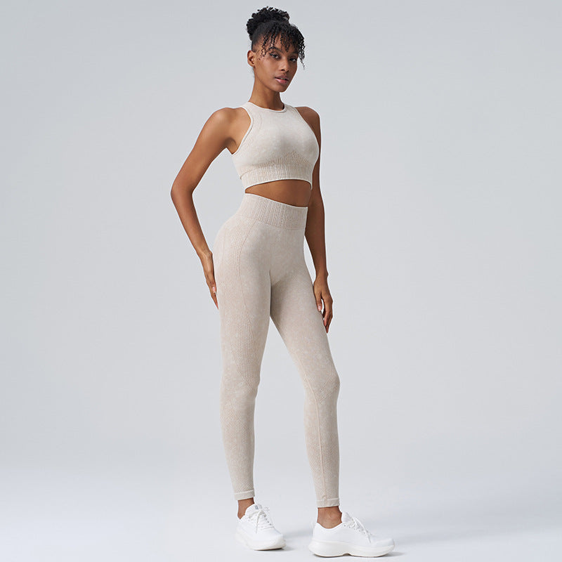 Ensemble de vêtements de sport taille haute très extensible