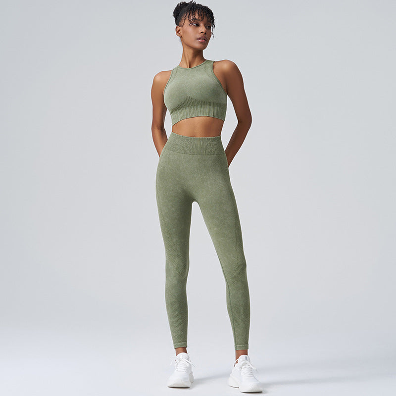 Ensemble de vêtements de sport taille haute très extensible