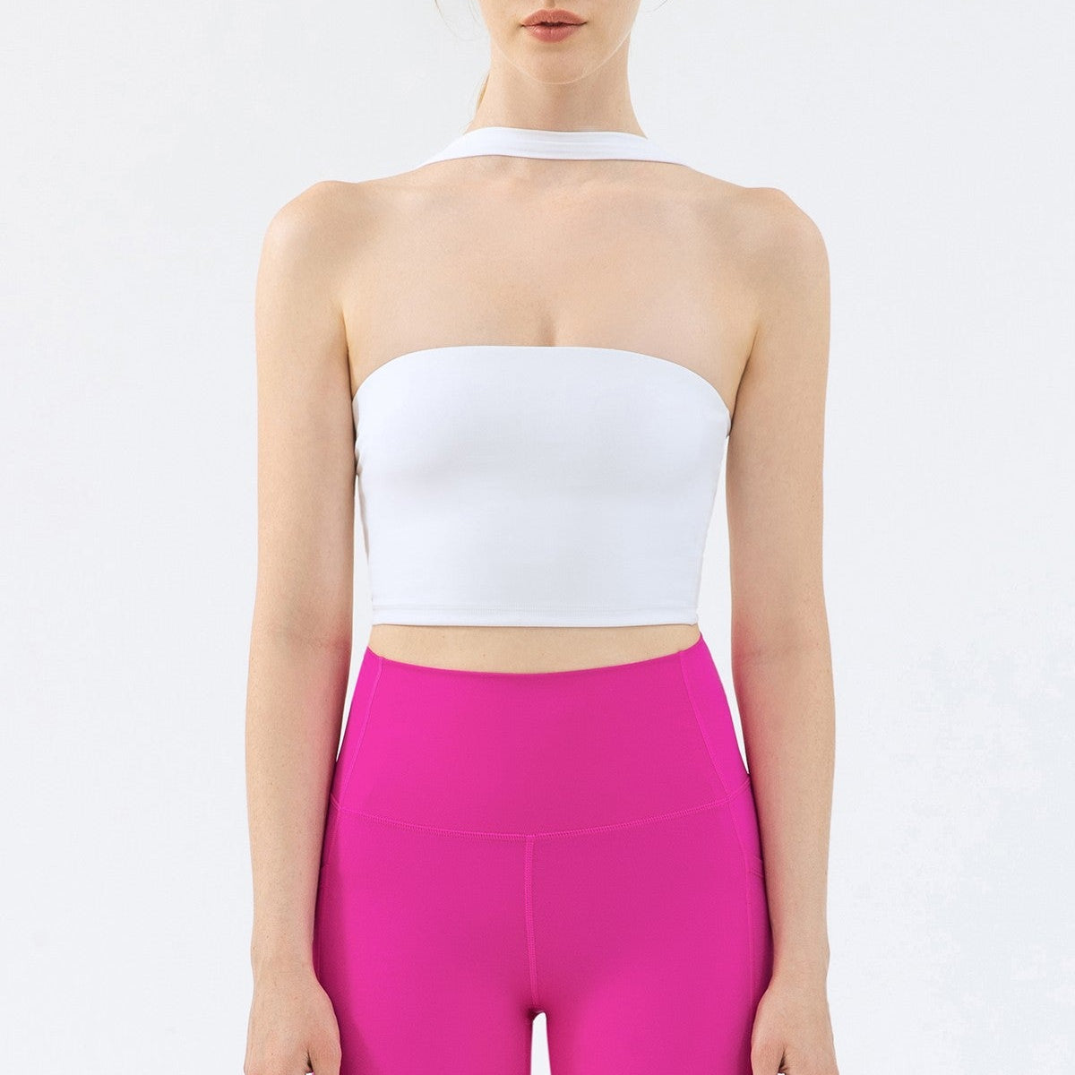 Tube Top Sports Bra & Skirts & Leggings Sets by bornfocus
