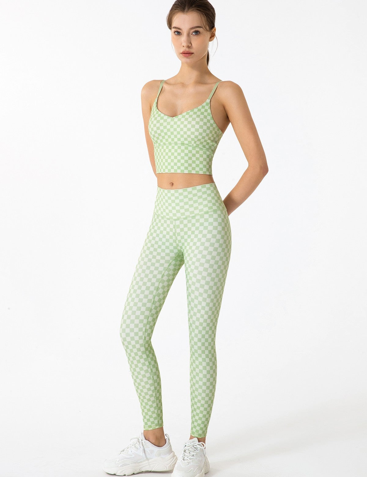 GRID GIRL Cami Bra & Workout Legging Sets by bornfocus